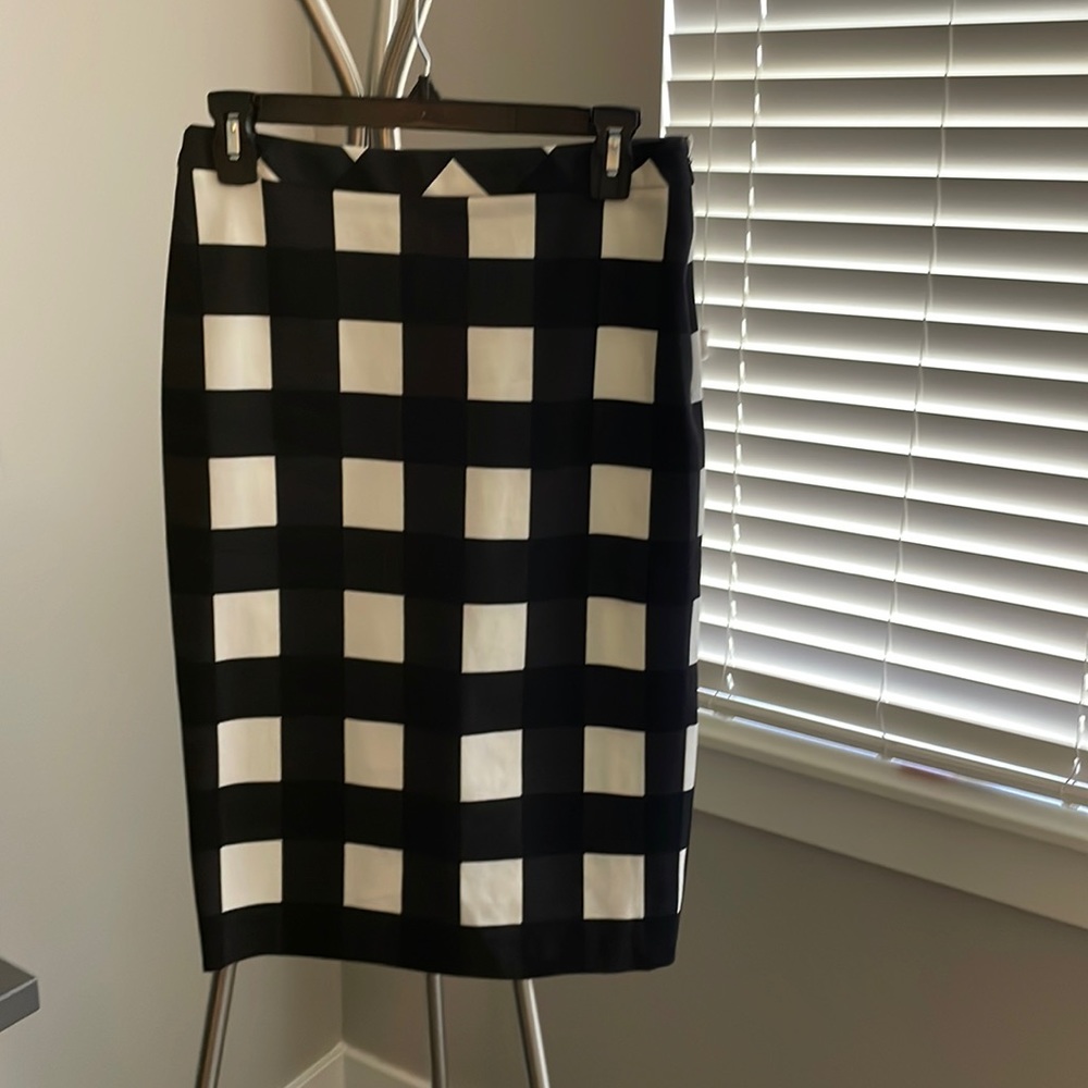 Black and white skirt.